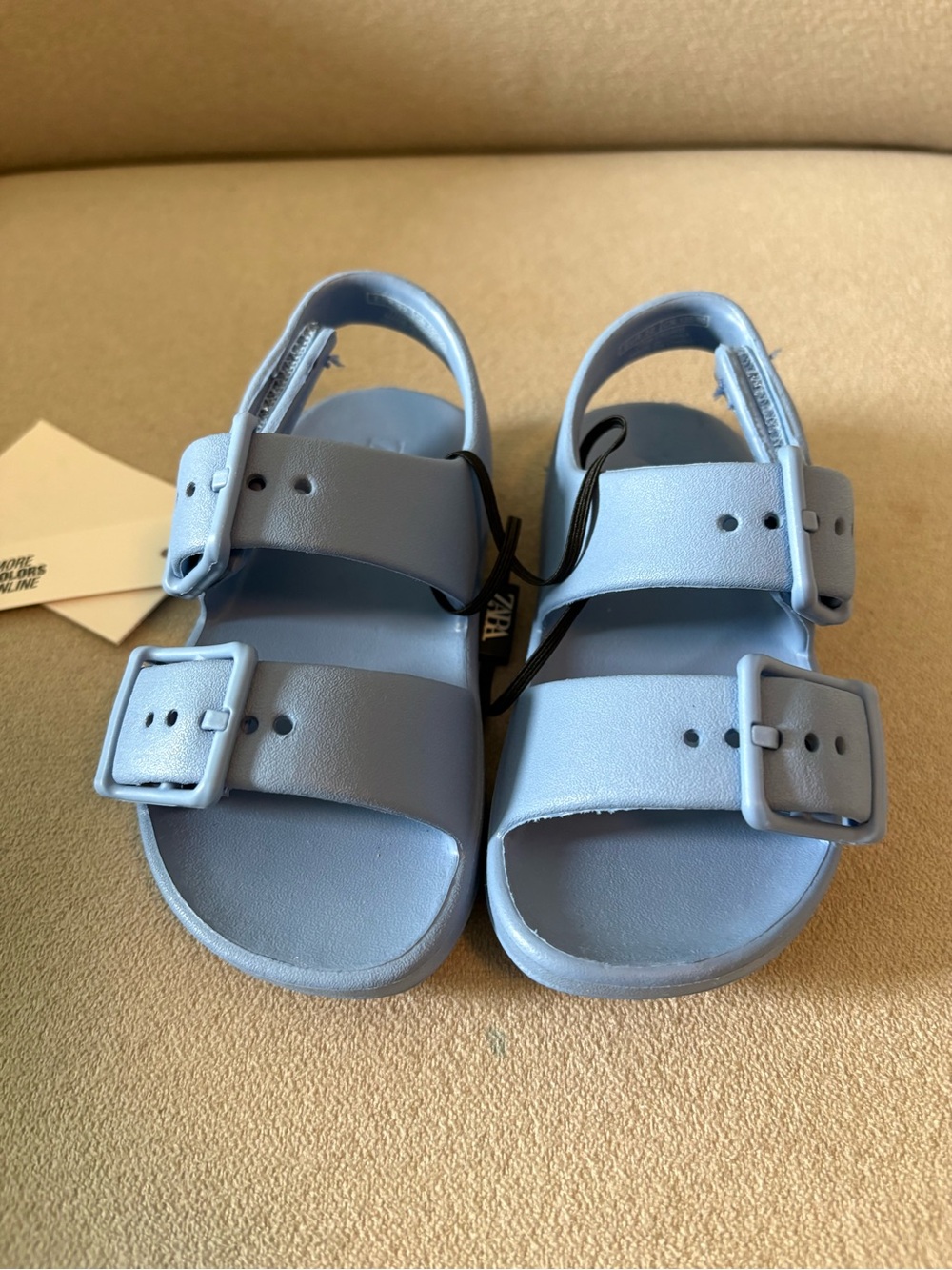 ZARA RUBBERIZED BUCKLED SANDALS - Picture 7 of 10
